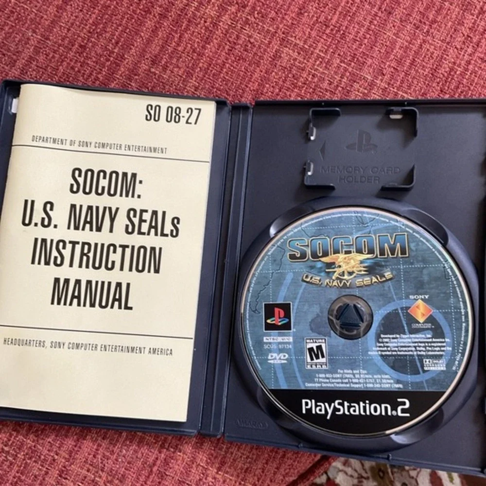 SOCOM US Navy Seals PS2 PlayStation 2 + Reg‎ Card - Complete CIB